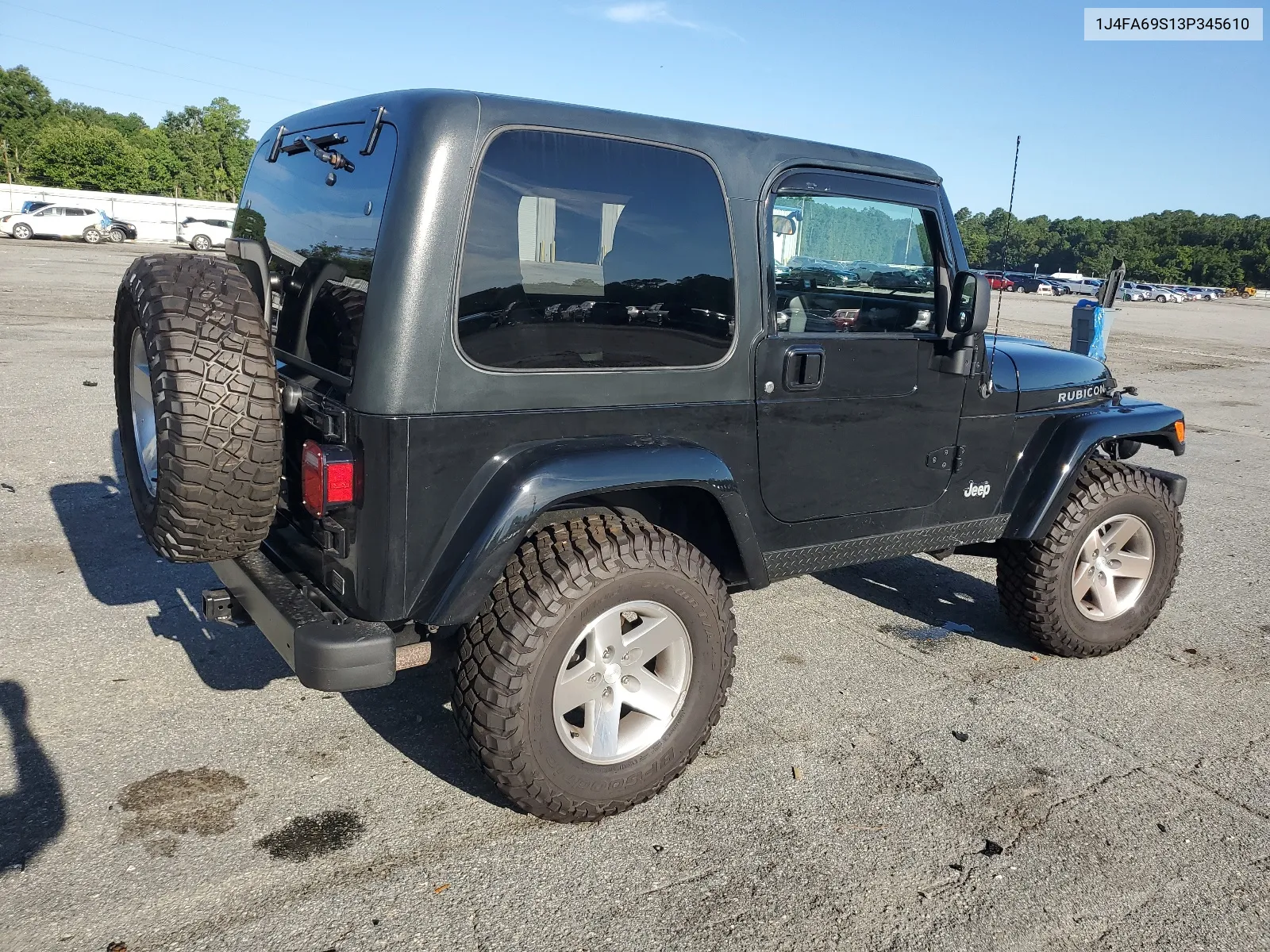 2003 Jeep Wrangler / Tj Rubicon VIN: 1J4FA69S13P345610 Lot: 63647284