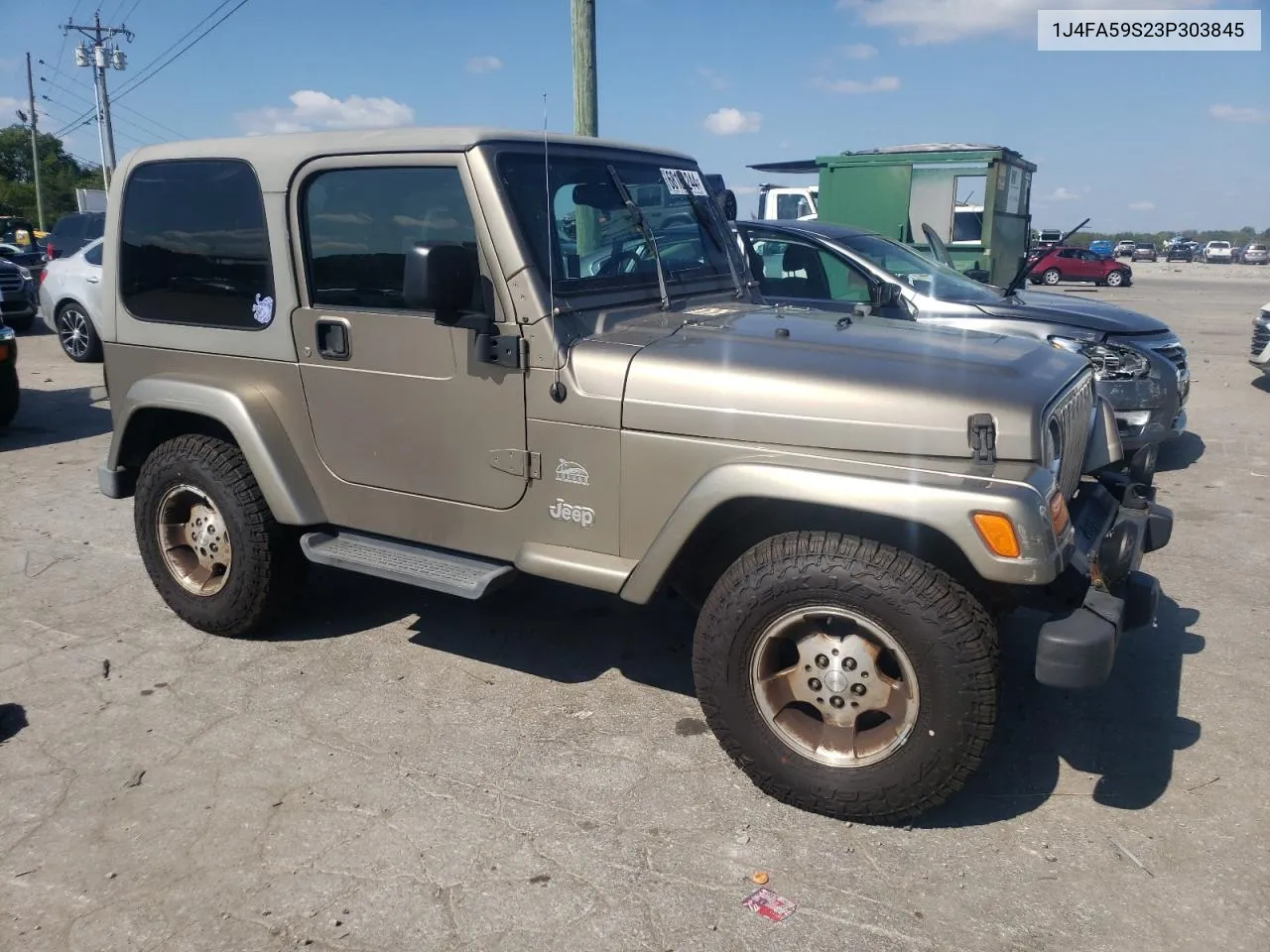 2003 Jeep Wrangler / Tj Sahara VIN: 1J4FA59S23P303845 Lot: 68101244