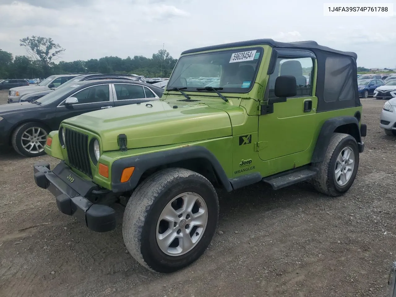 2004 Jeep Wrangler X VIN: 1J4FA39S74P761788 Lot: 59628454