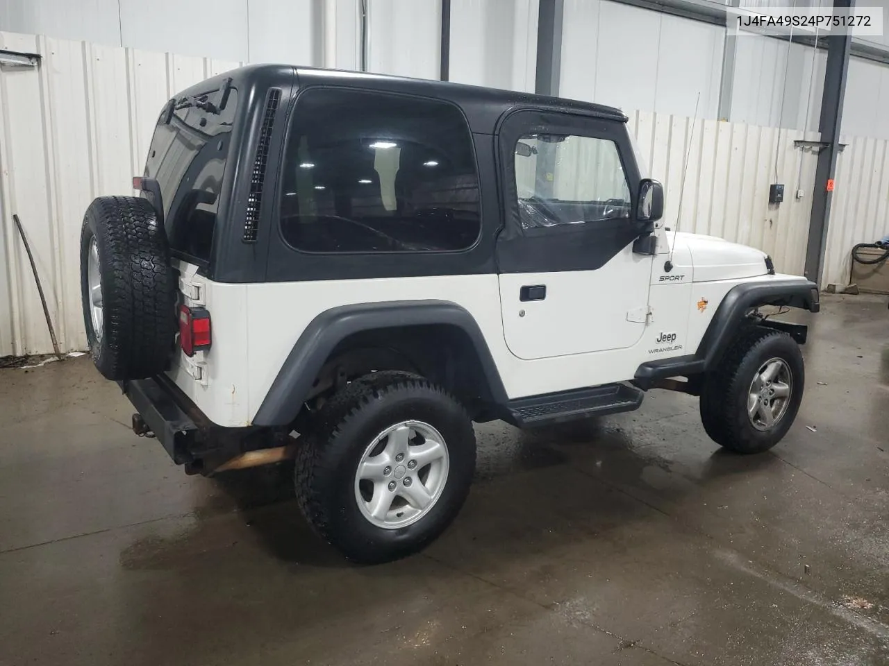 2004 Jeep Wrangler / Tj Sport VIN: 1J4FA49S24P751272 Lot: 59938374