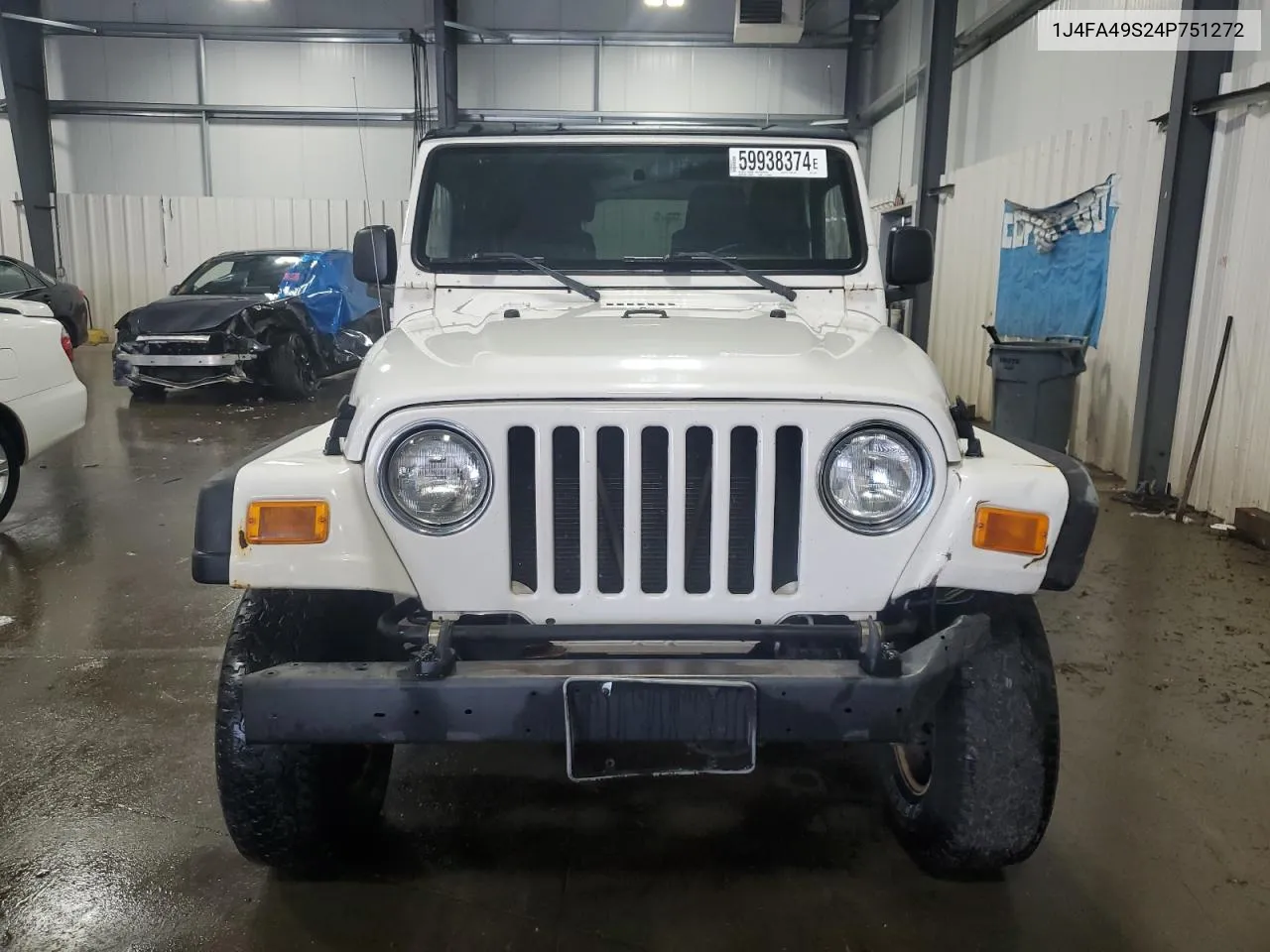 2004 Jeep Wrangler / Tj Sport VIN: 1J4FA49S24P751272 Lot: 59938374