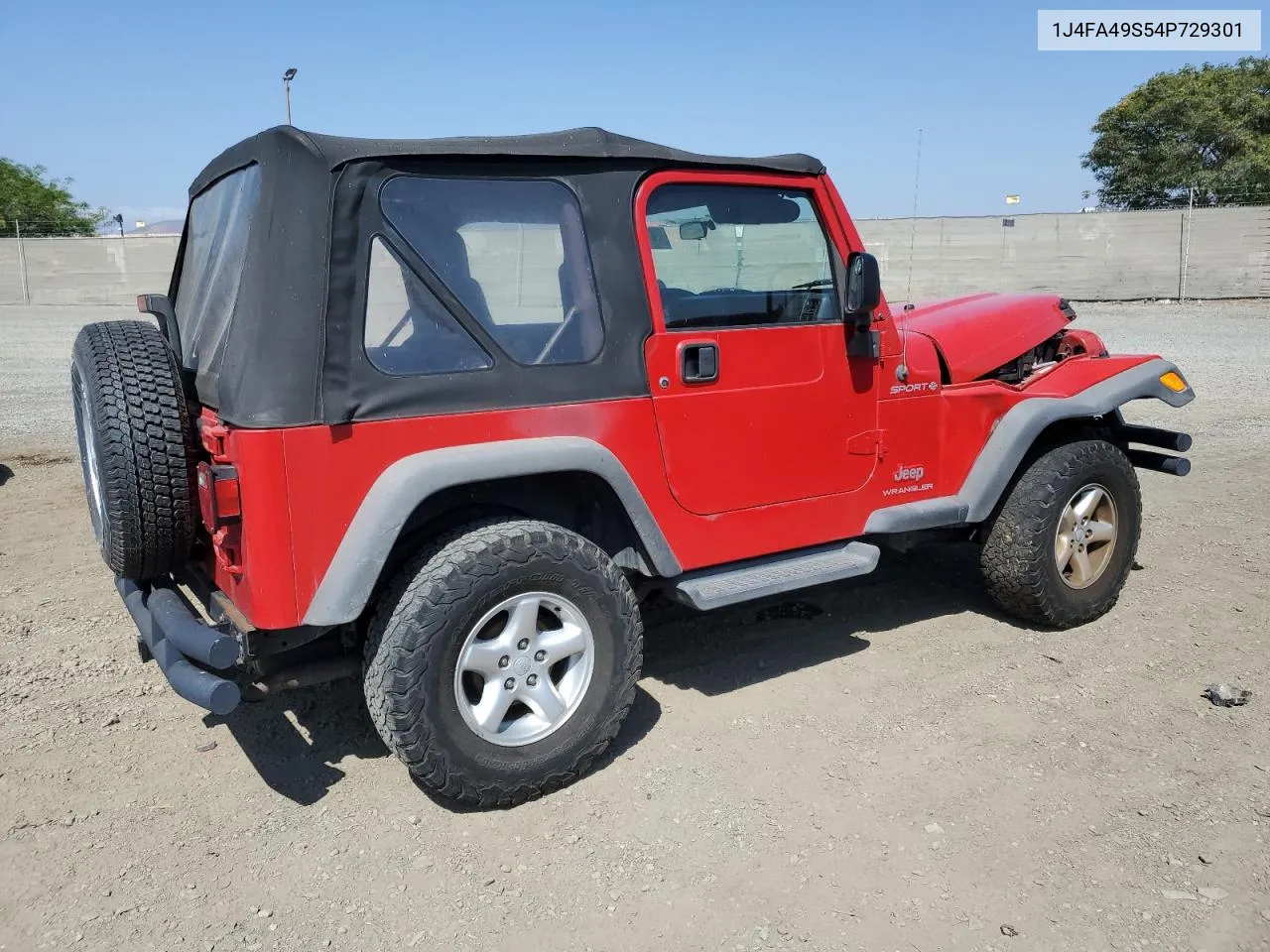 2004 Jeep Wrangler / Tj Sport VIN: 1J4FA49S54P729301 Lot: 60499664