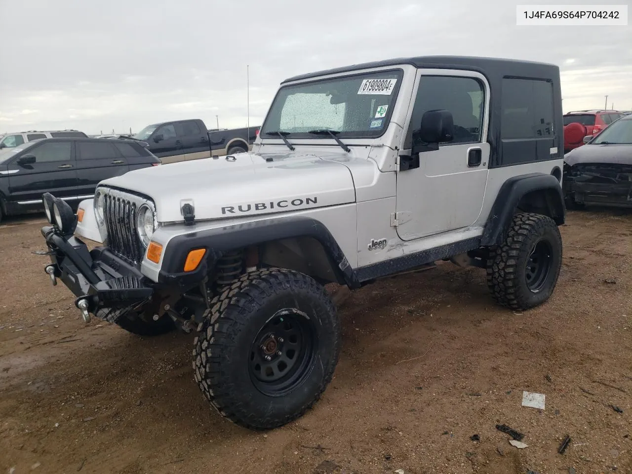 2004 Jeep Wrangler / Tj Rubicon VIN: 1J4FA69S64P704242 Lot: 61909804