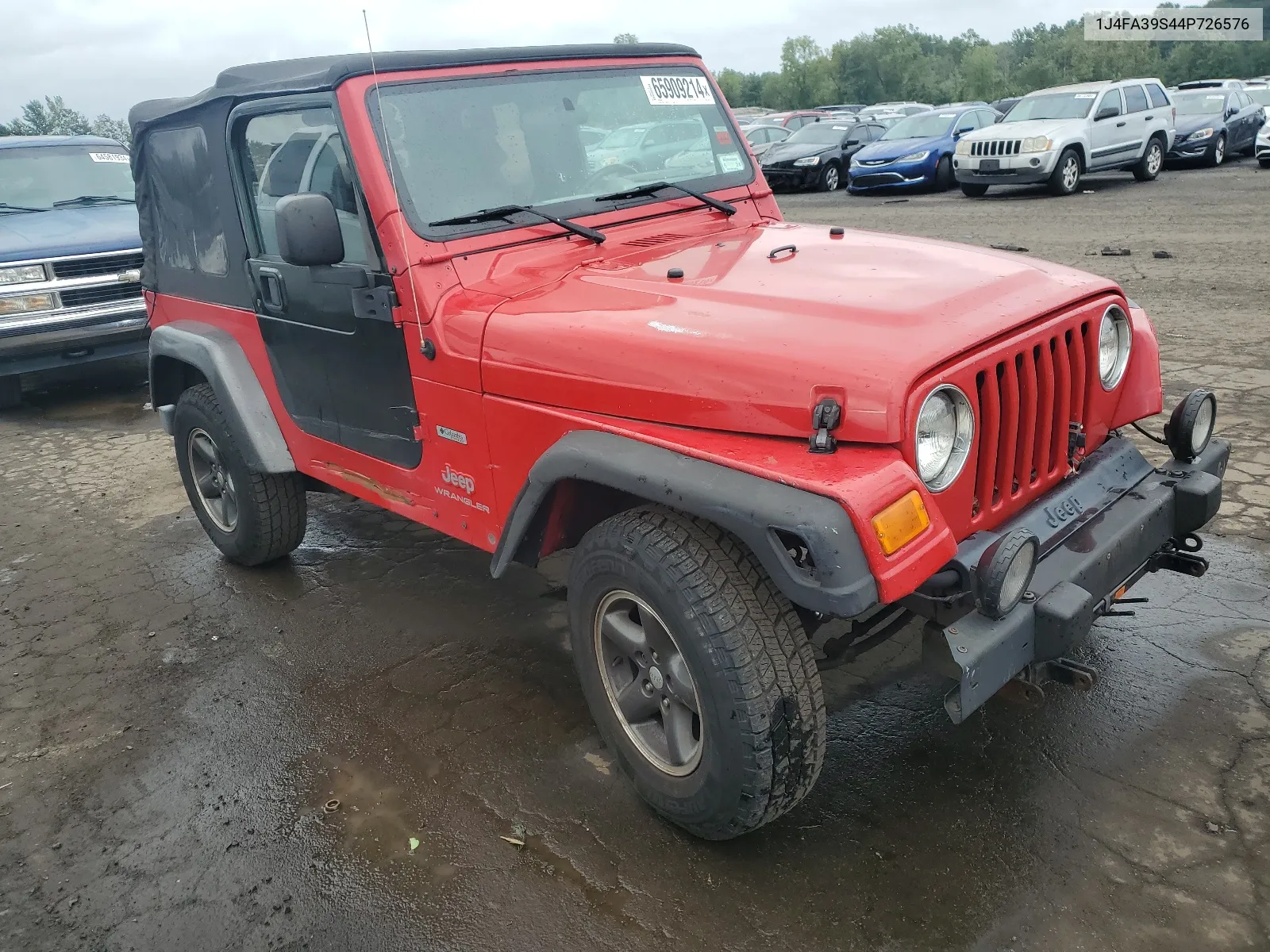 2004 Jeep Wrangler X VIN: 1J4FA39S44P726576 Lot: 65909214