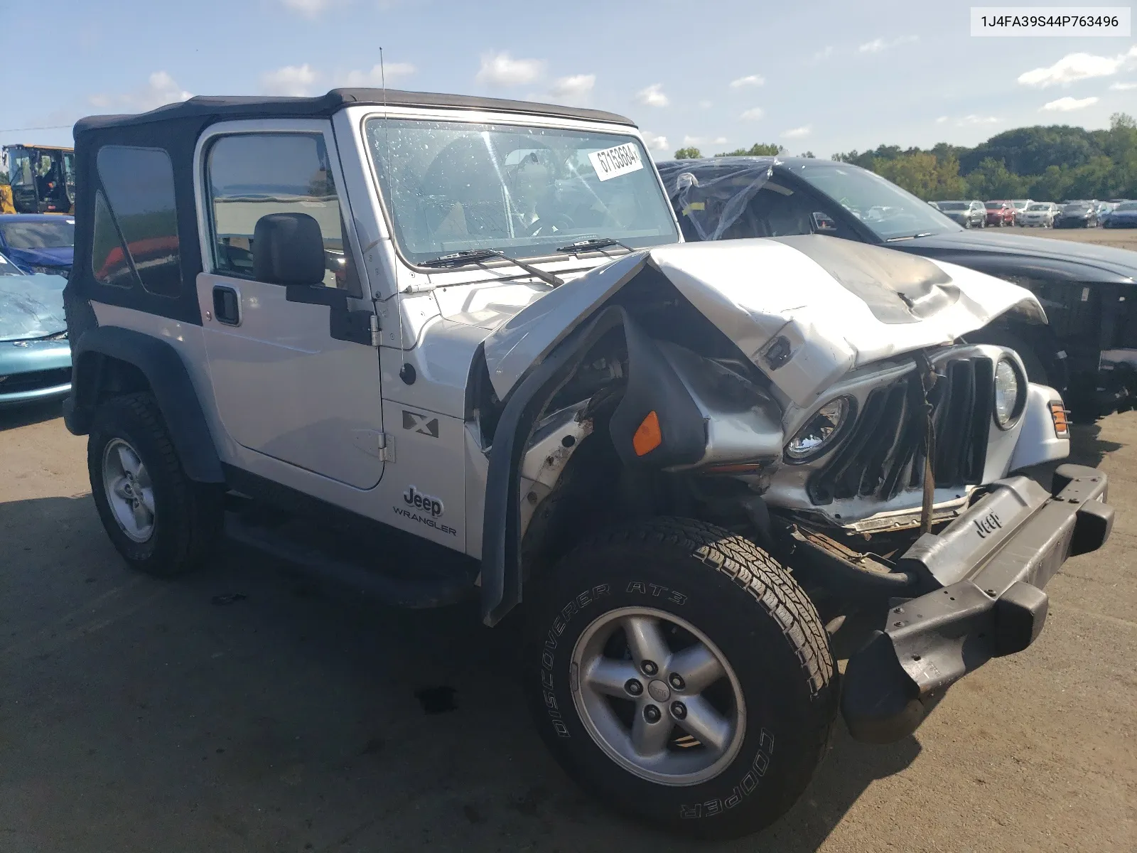 2004 Jeep Wrangler X VIN: 1J4FA39S44P763496 Lot: 67153684