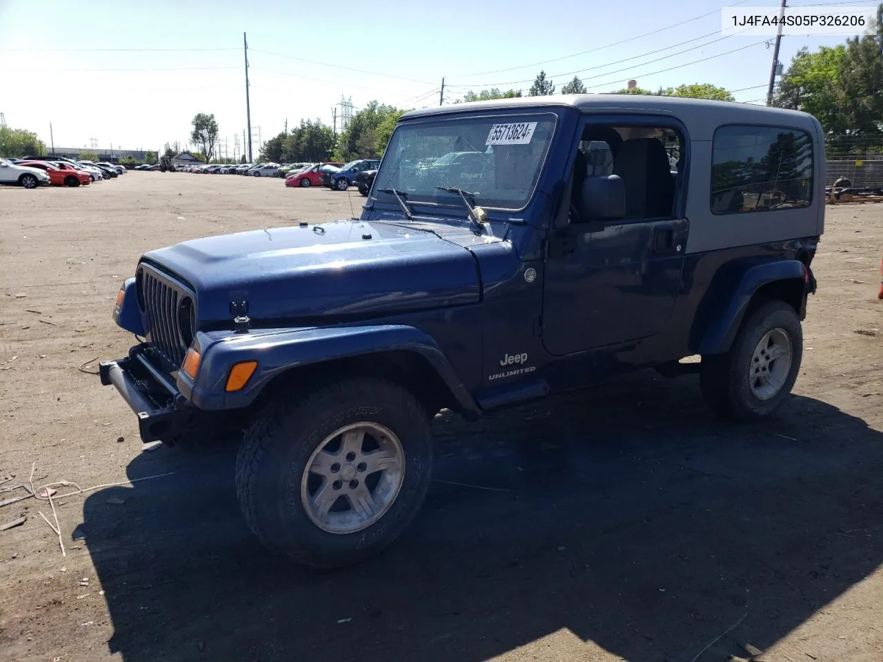 2005 Jeep Wrangler / Tj Unlimited VIN: 1J4FA44S05P326206 Lot: 55713624