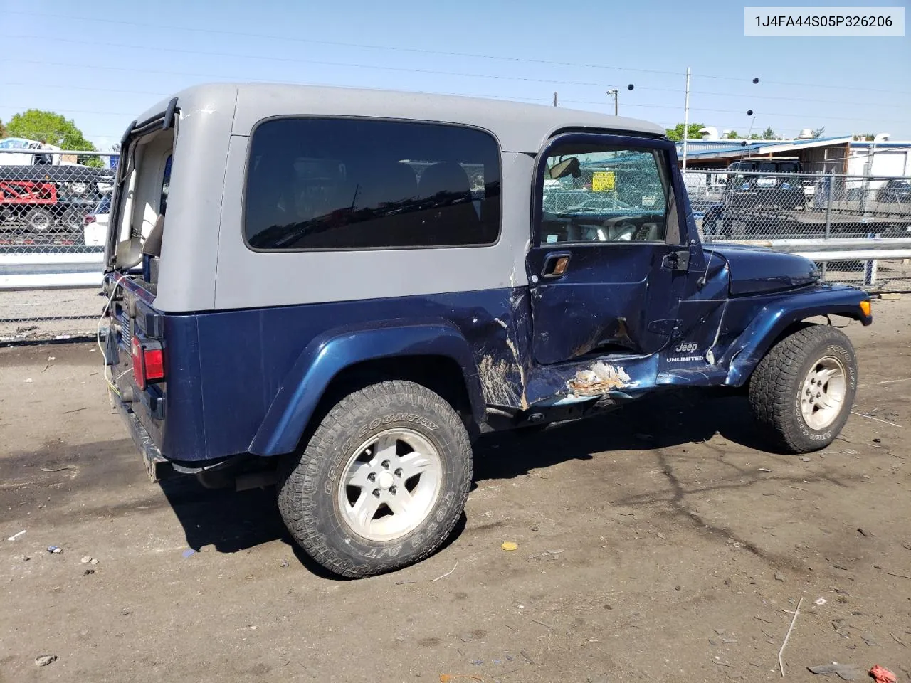 2005 Jeep Wrangler / Tj Unlimited VIN: 1J4FA44S05P326206 Lot: 55713624