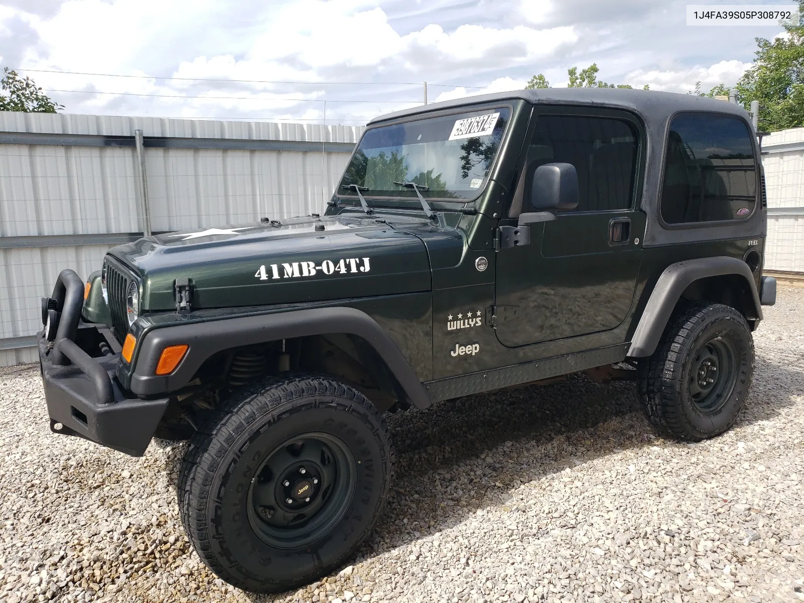 2005 Jeep Wrangler X VIN: 1J4FA39S05P308792 Lot: 59876374