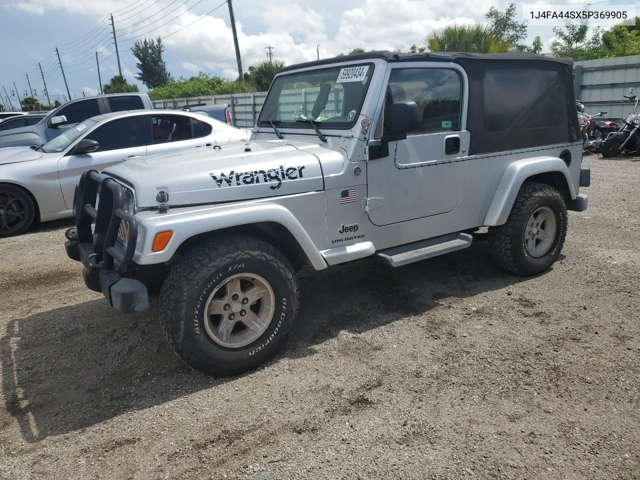 2005 Jeep Wrangler / Tj Unlimited VIN: 1J4FA44SX5P369905 Lot: 59920434