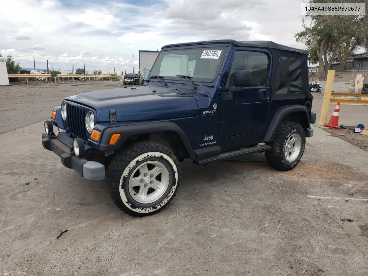 2005 Jeep Wrangler / Tj Sport VIN: 1J4FA49S55P370677 Lot: 63217394