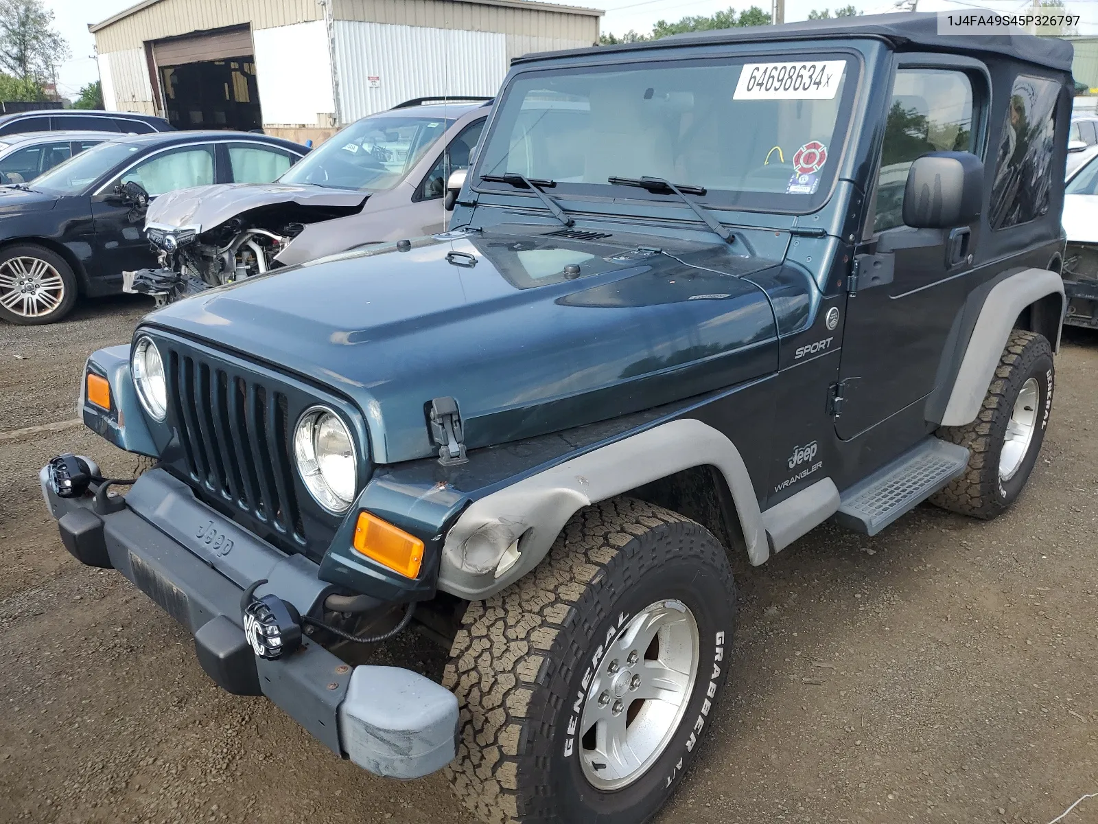 2005 Jeep Wrangler / Tj Sport VIN: 1J4FA49S45P326797 Lot: 64698634