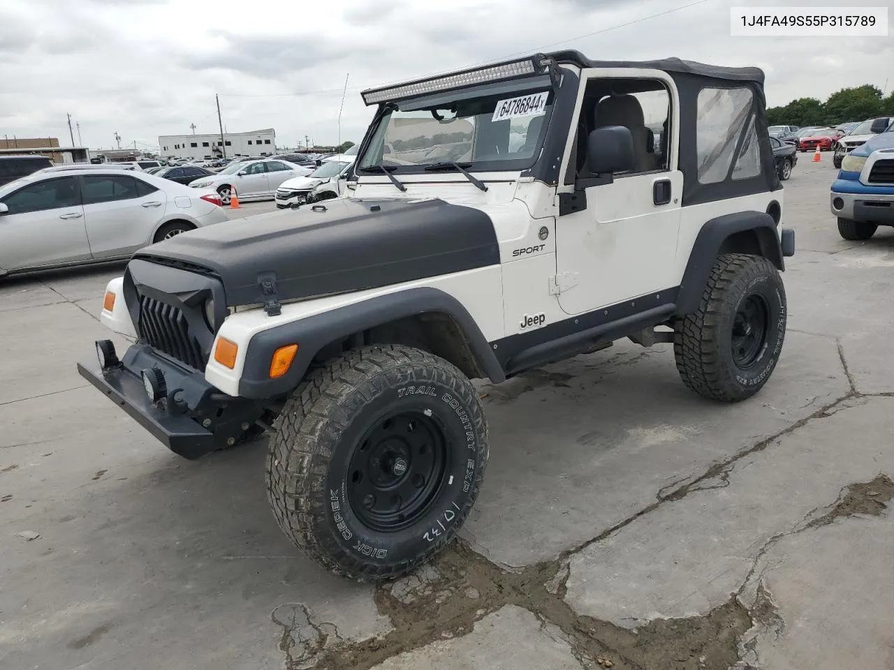 2005 Jeep Wrangler / Tj Sport VIN: 1J4FA49S55P315789 Lot: 64786844