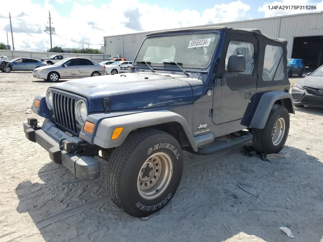 2005 Jeep Wrangler / Tj Se VIN: 1J4FA29175P315286 Lot: 69569234