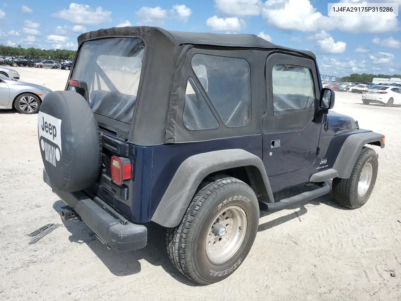 2005 Jeep Wrangler / Tj Se VIN: 1J4FA29175P315286 Lot: 69569234