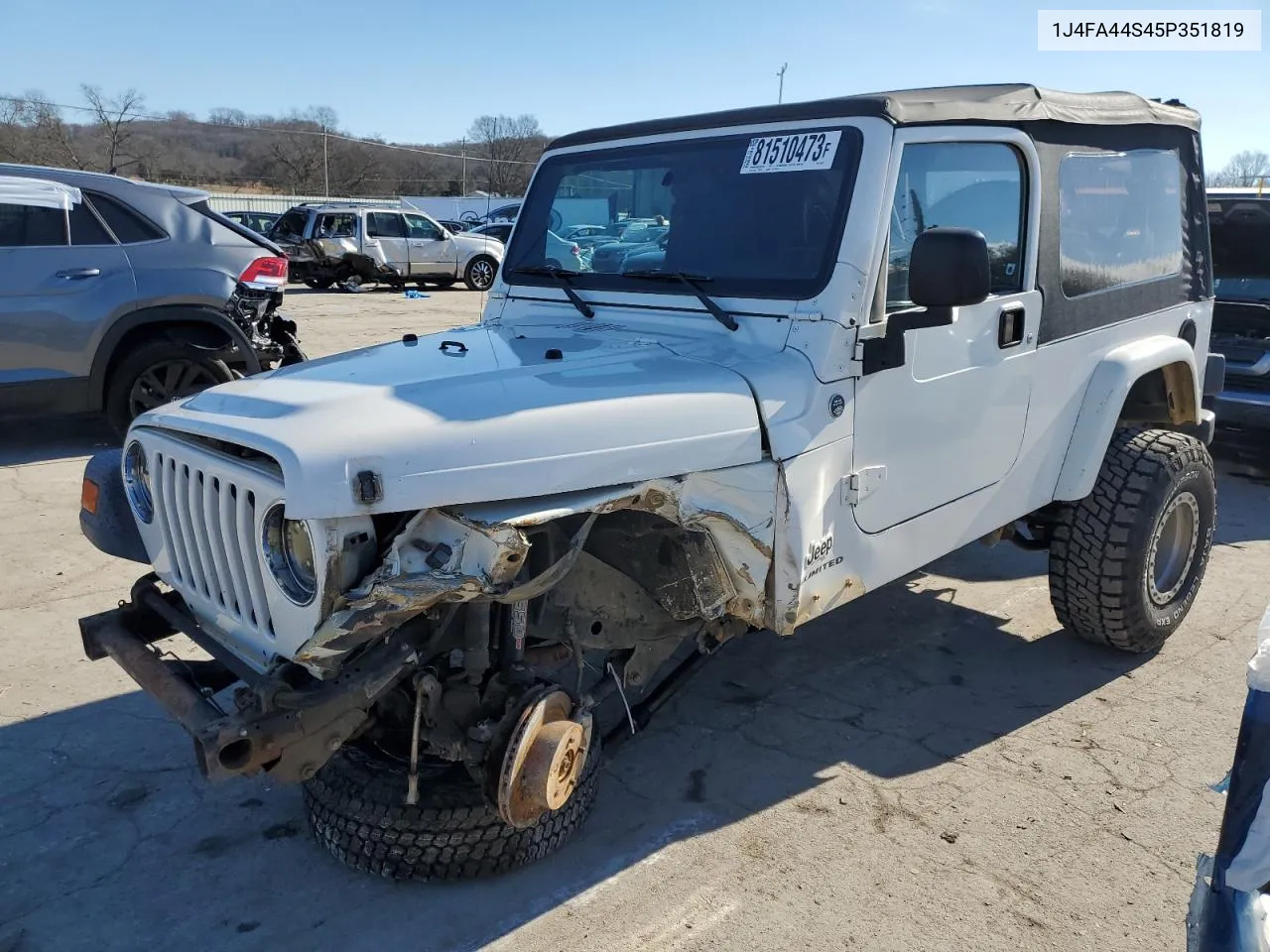 2005 Jeep Wrangler / Tj Unlimited VIN: 1J4FA44S45P351819 Lot: 81510473