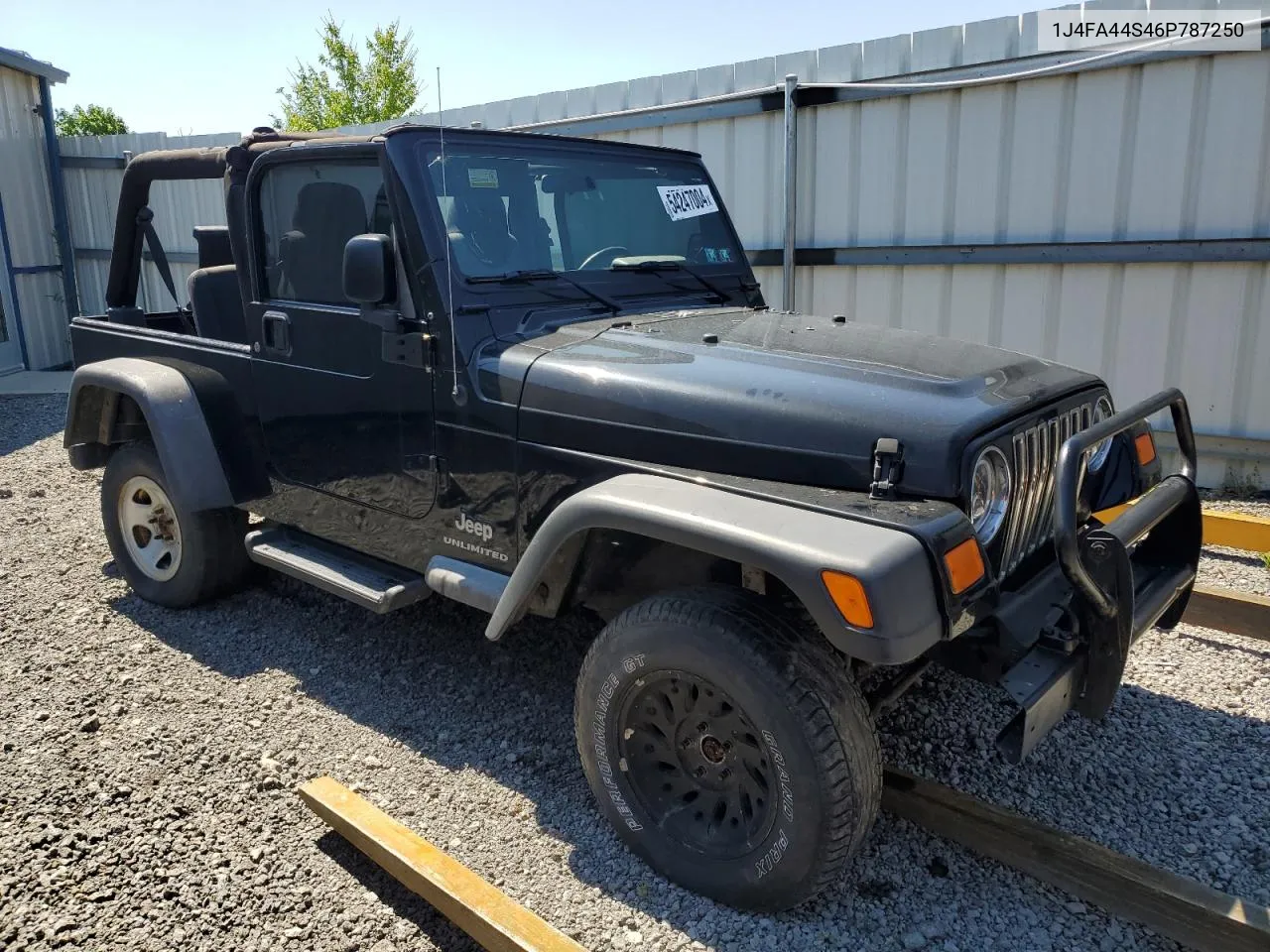 2006 Jeep Wrangler / Tj Unlimited VIN: 1J4FA44S46P787250 Lot: 54247004