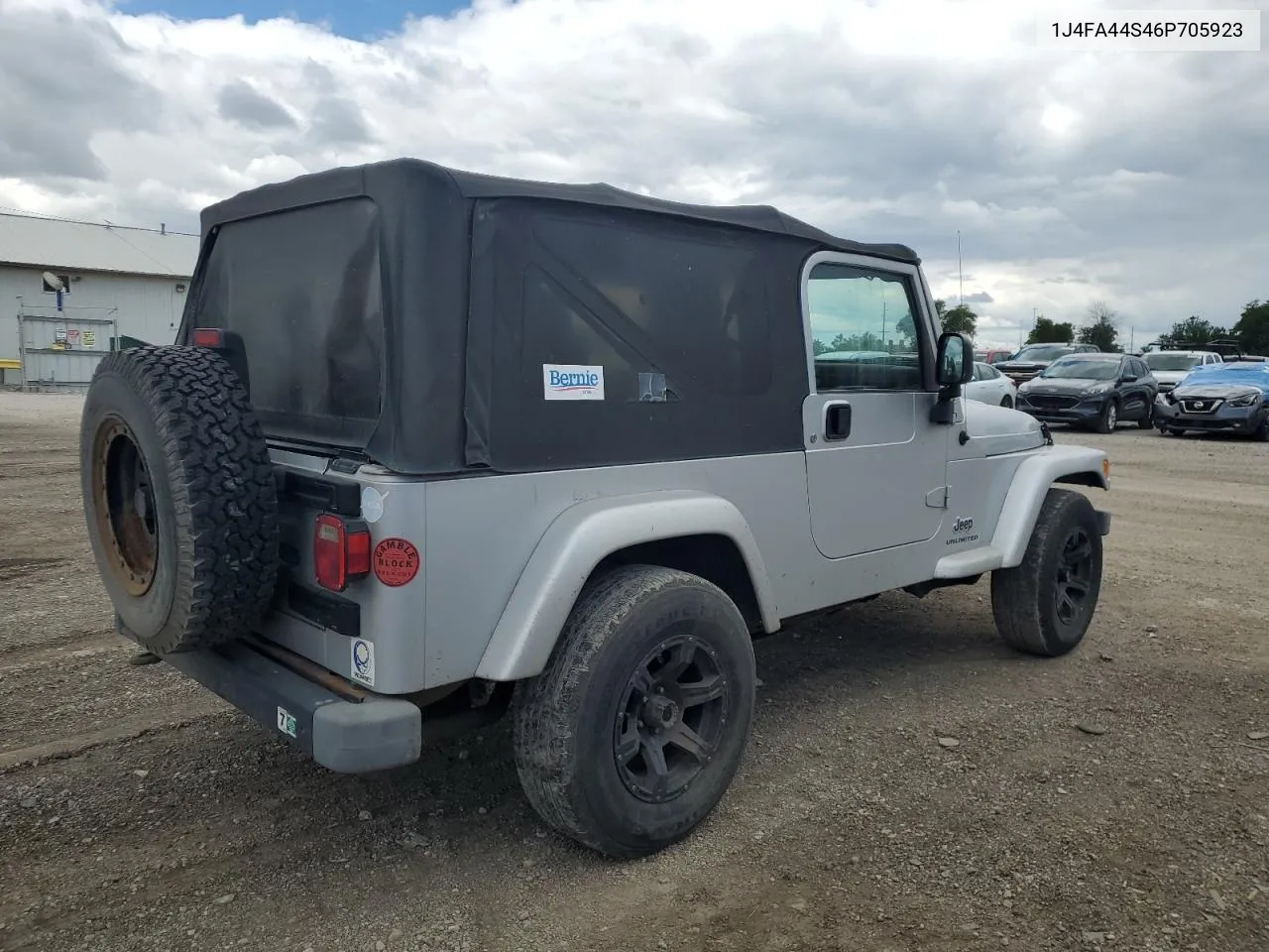 2006 Jeep Wrangler / Tj Unlimited VIN: 1J4FA44S46P705923 Lot: 61803064