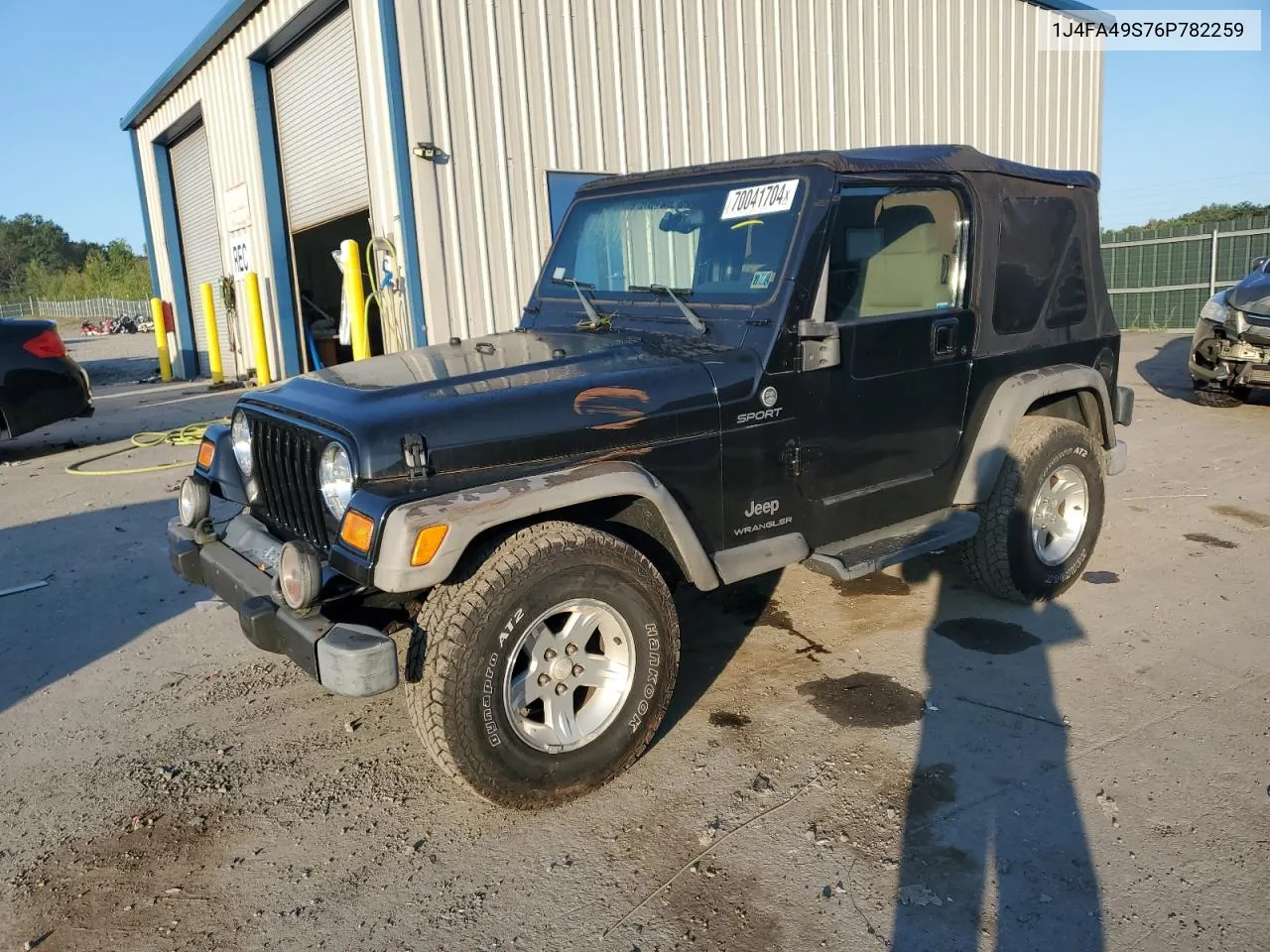 2006 Jeep Wrangler / Tj Sport VIN: 1J4FA49S76P782259 Lot: 70041704