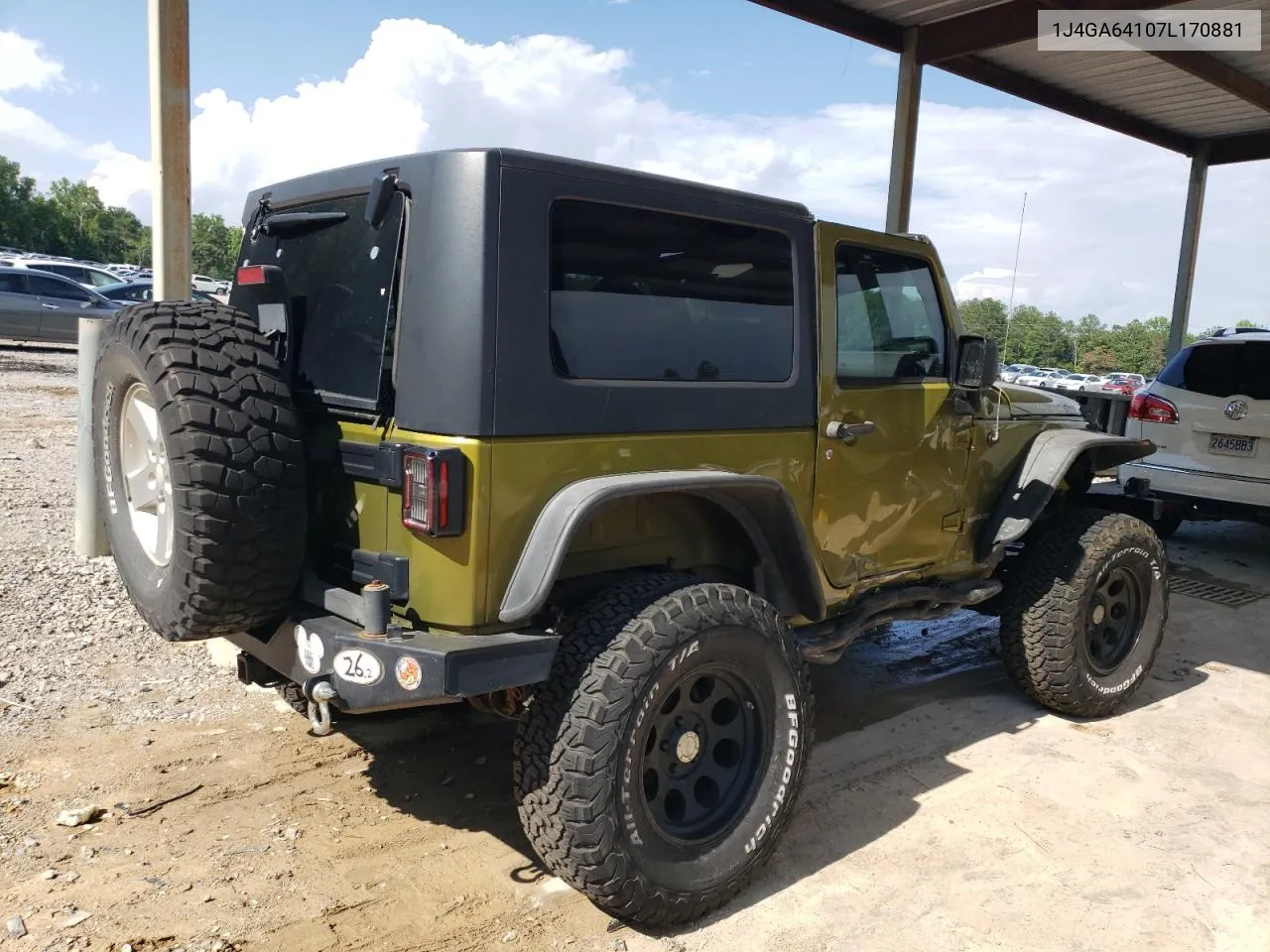 2007 Jeep Wrangler Rubicon VIN: 1J4GA64107L170881 Lot: 60909694