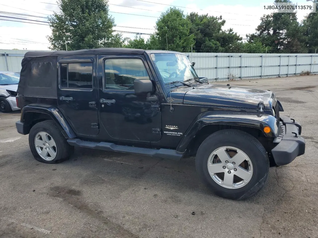 2007 Jeep Wrangler Sahara VIN: 1J8GA59107L113579 Lot: 61032744