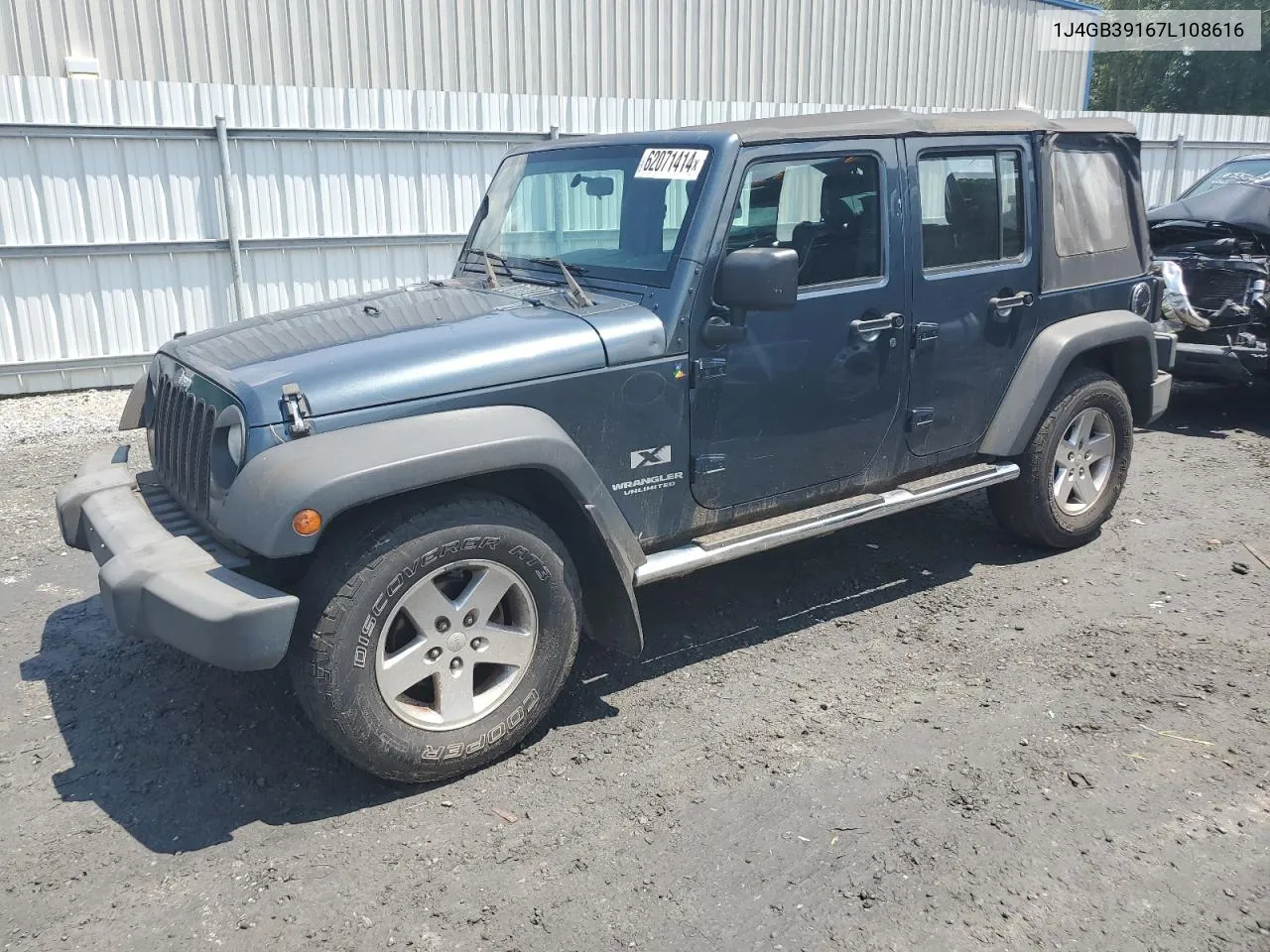 2007 Jeep Wrangler X VIN: 1J4GB39167L108616 Lot: 62071414