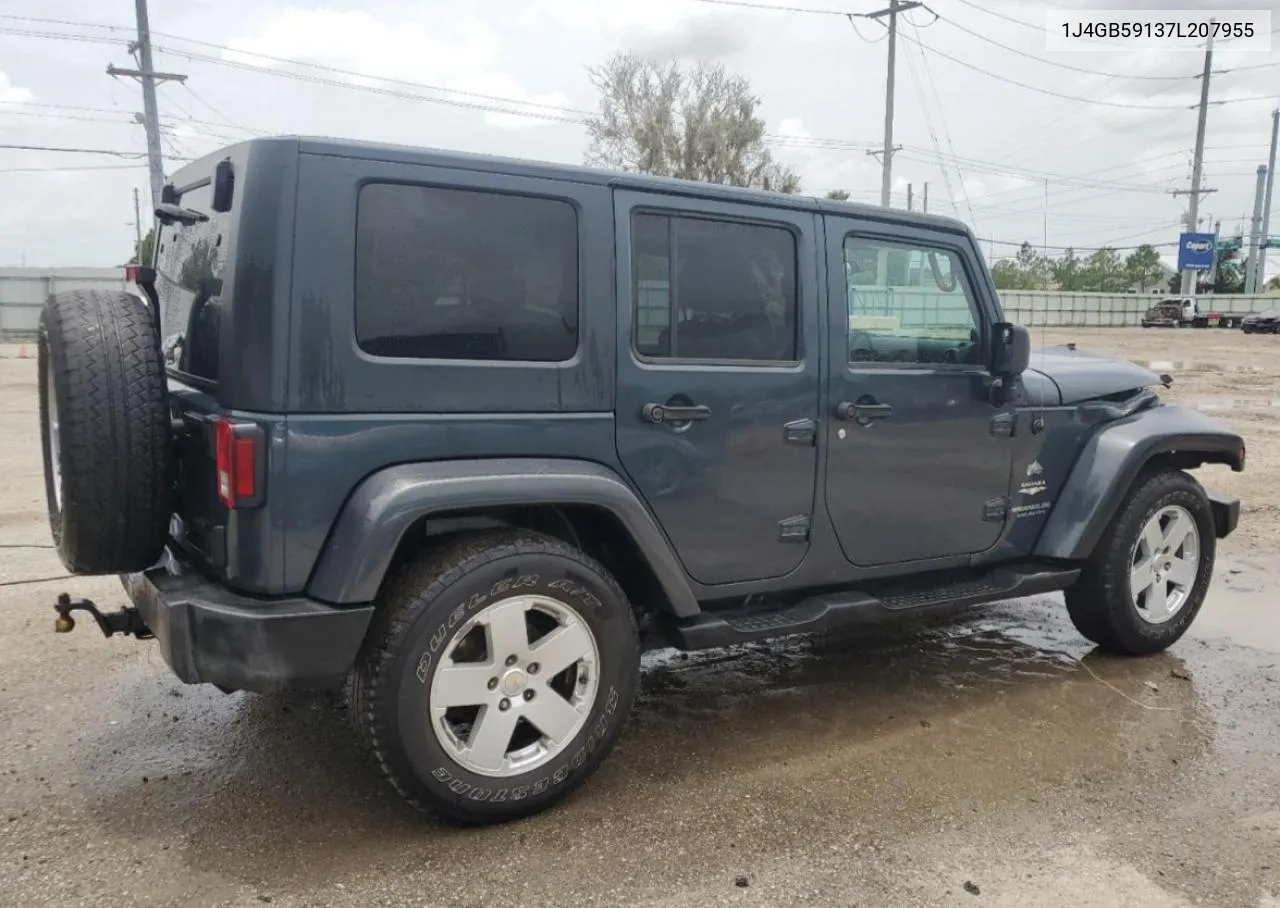 1J4GB59137L207955 2007 Jeep Wrangler Sahara