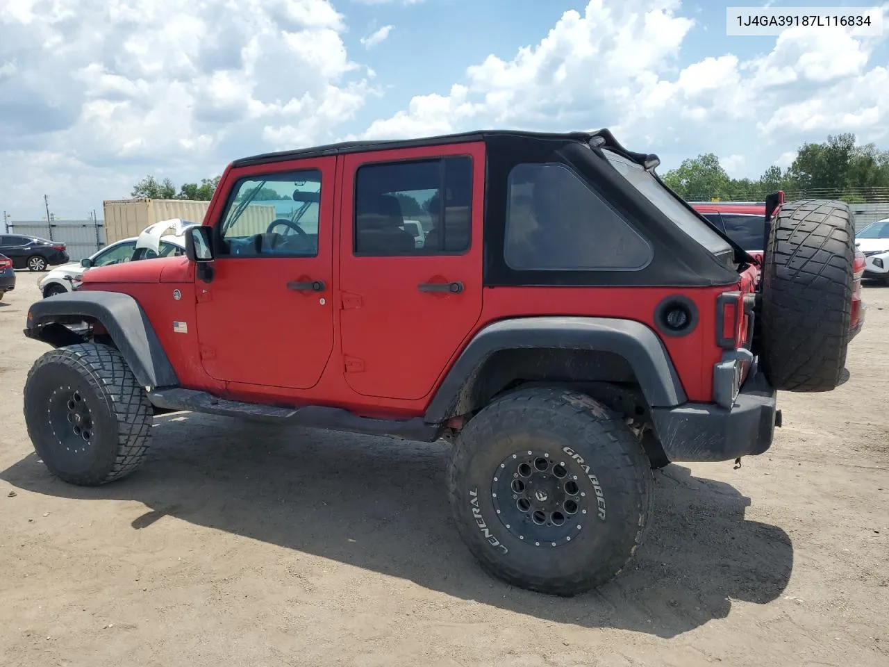 2007 Jeep Wrangler X VIN: 1J4GA39187L116834 Lot: 62710344