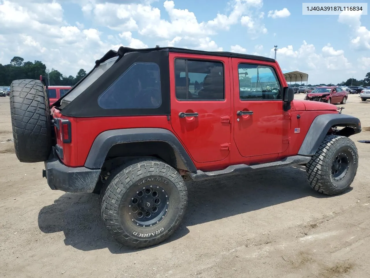 2007 Jeep Wrangler X VIN: 1J4GA39187L116834 Lot: 62710344