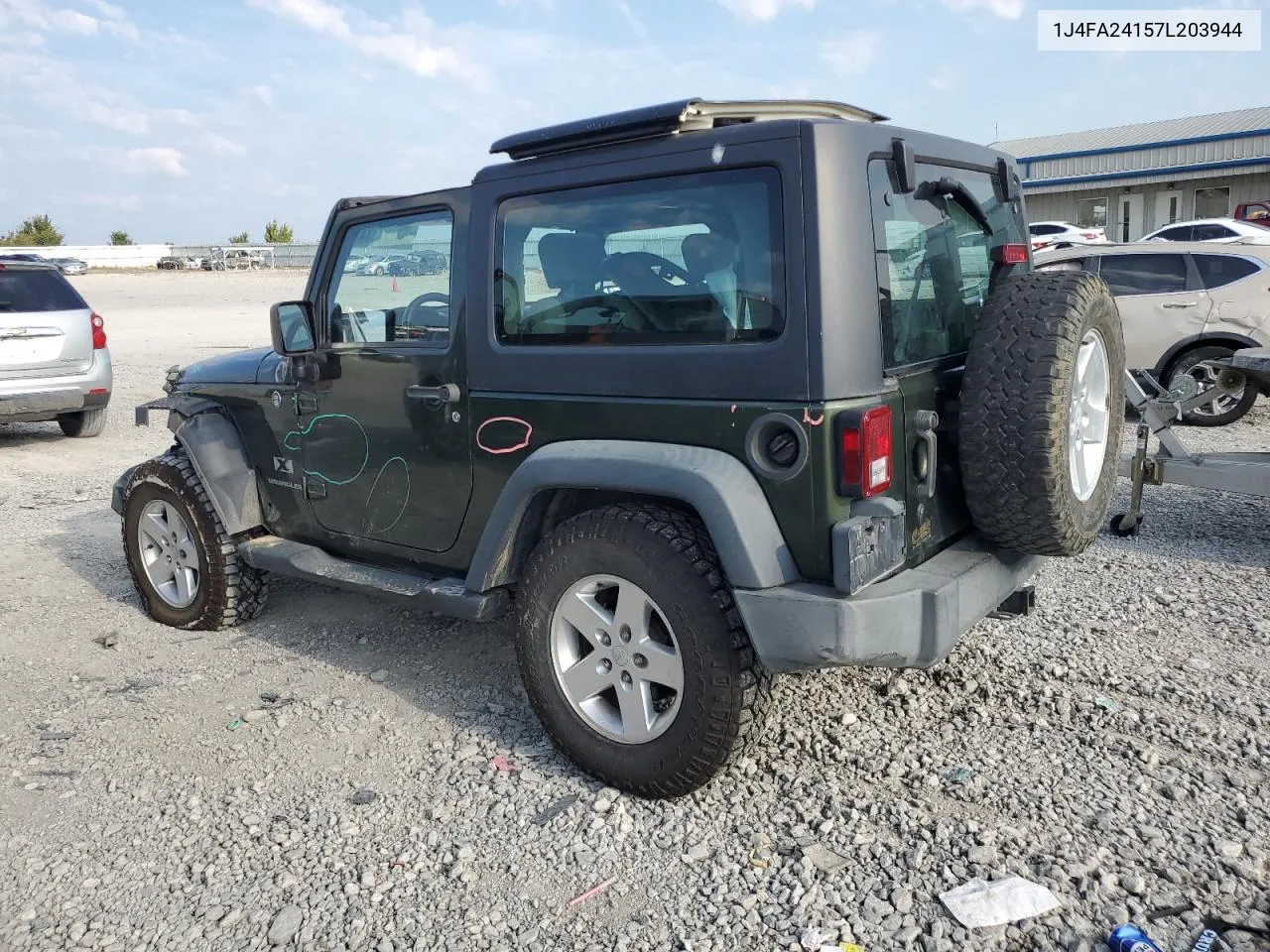 1J4FA24157L203944 2007 Jeep Wrangler X