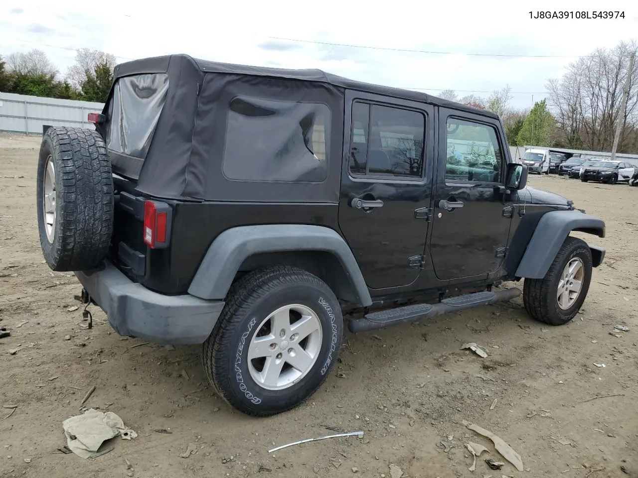 2008 Jeep Wrangler Unlimited X VIN: 1J8GA39108L543974 Lot: 50592304