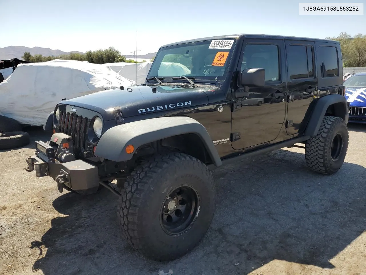 2008 Jeep Wrangler Unlimited Rubicon VIN: 1J8GA69158L563252 Lot: 55816534