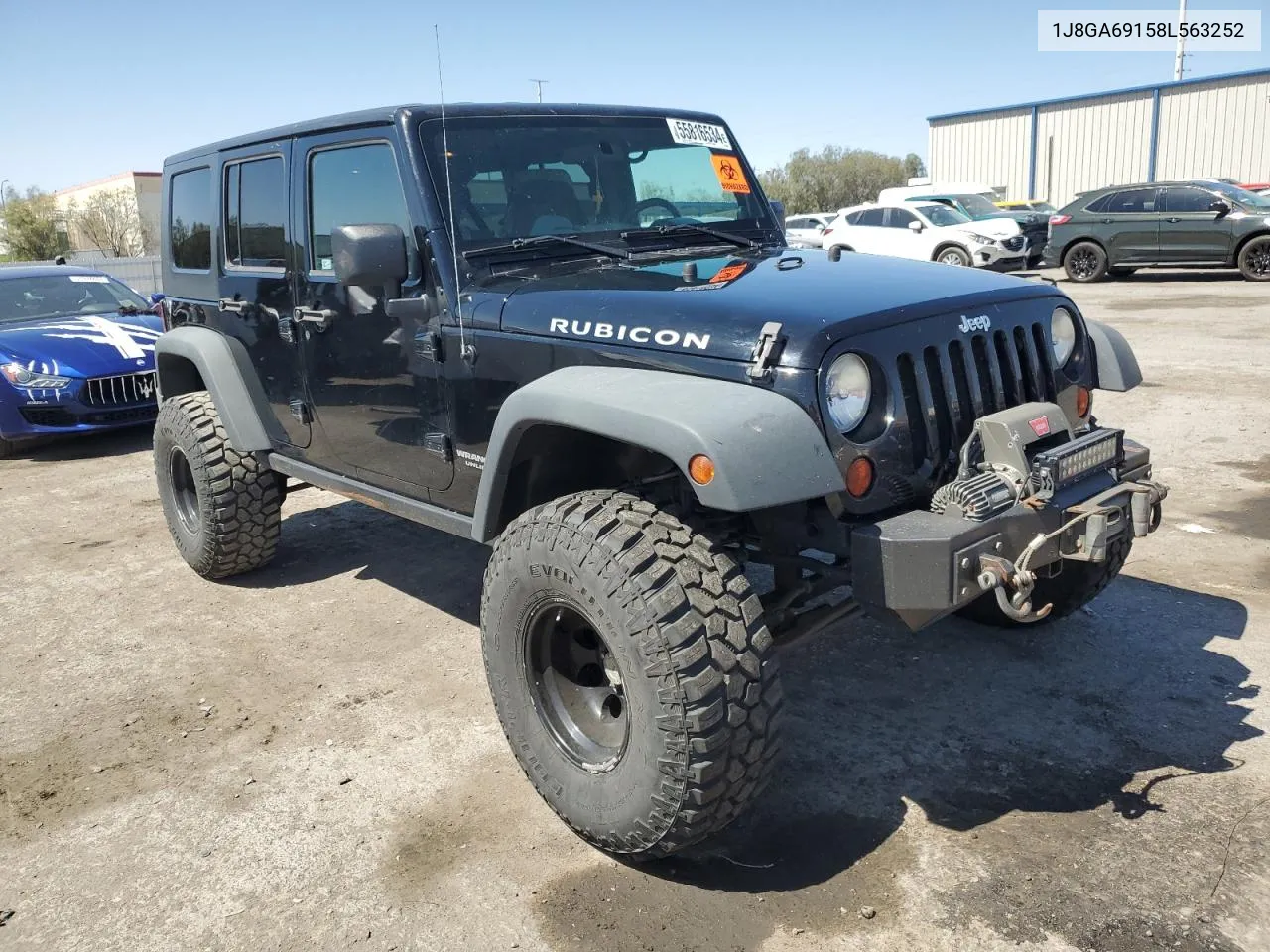 2008 Jeep Wrangler Unlimited Rubicon VIN: 1J8GA69158L563252 Lot: 55816534