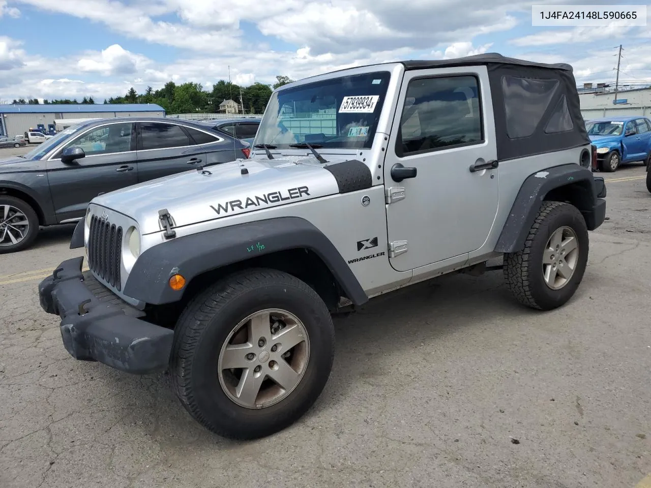 2008 Jeep Wrangler X VIN: 1J4FA24148L590665 Lot: 57939934