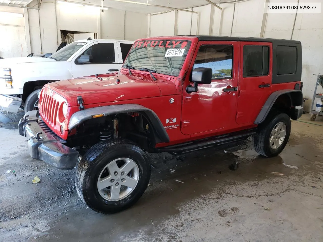 2008 Jeep Wrangler Unlimited X VIN: 1J8GA39108L529377 Lot: 60113524