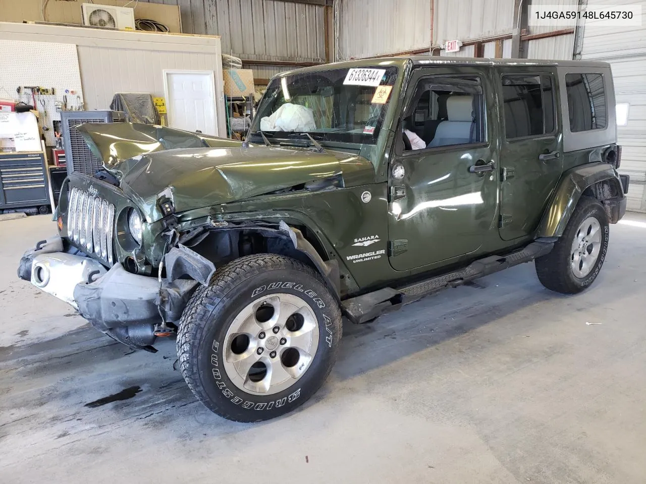 1J4GA59148L645730 2008 Jeep Wrangler Unlimited Sahara