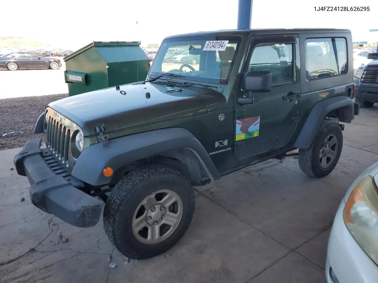 2008 Jeep Wrangler X VIN: 1J4FZ24128L626295 Lot: 61340194