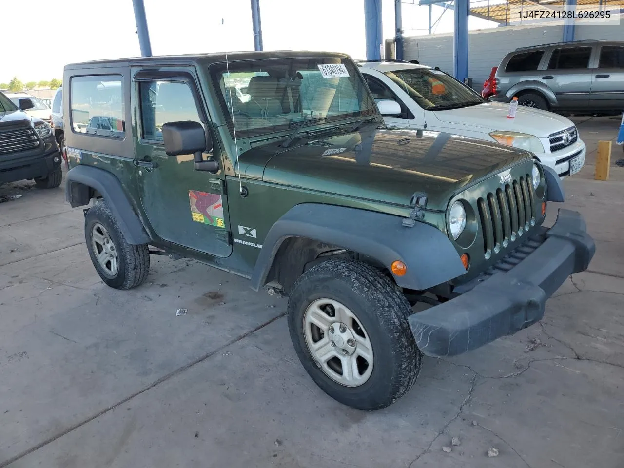 2008 Jeep Wrangler X VIN: 1J4FZ24128L626295 Lot: 61340194