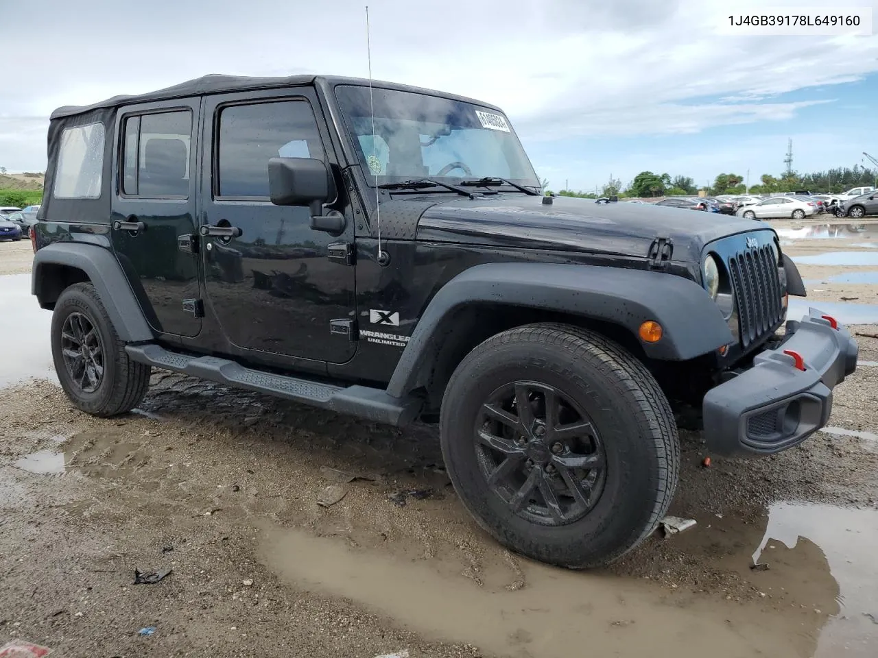 2008 Jeep Wrangler Unlimited X VIN: 1J4GB39178L649160 Lot: 61405024