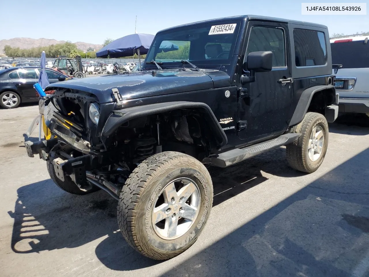 2008 Jeep Wrangler Sahara VIN: 1J4FA54108L543926 Lot: 61552434