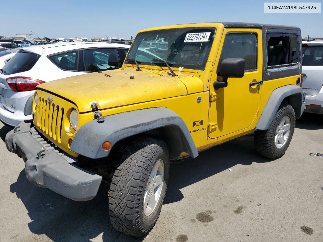 2008 Jeep Wrangler X VIN: 1J4FA24198L547925 Lot: 62270734