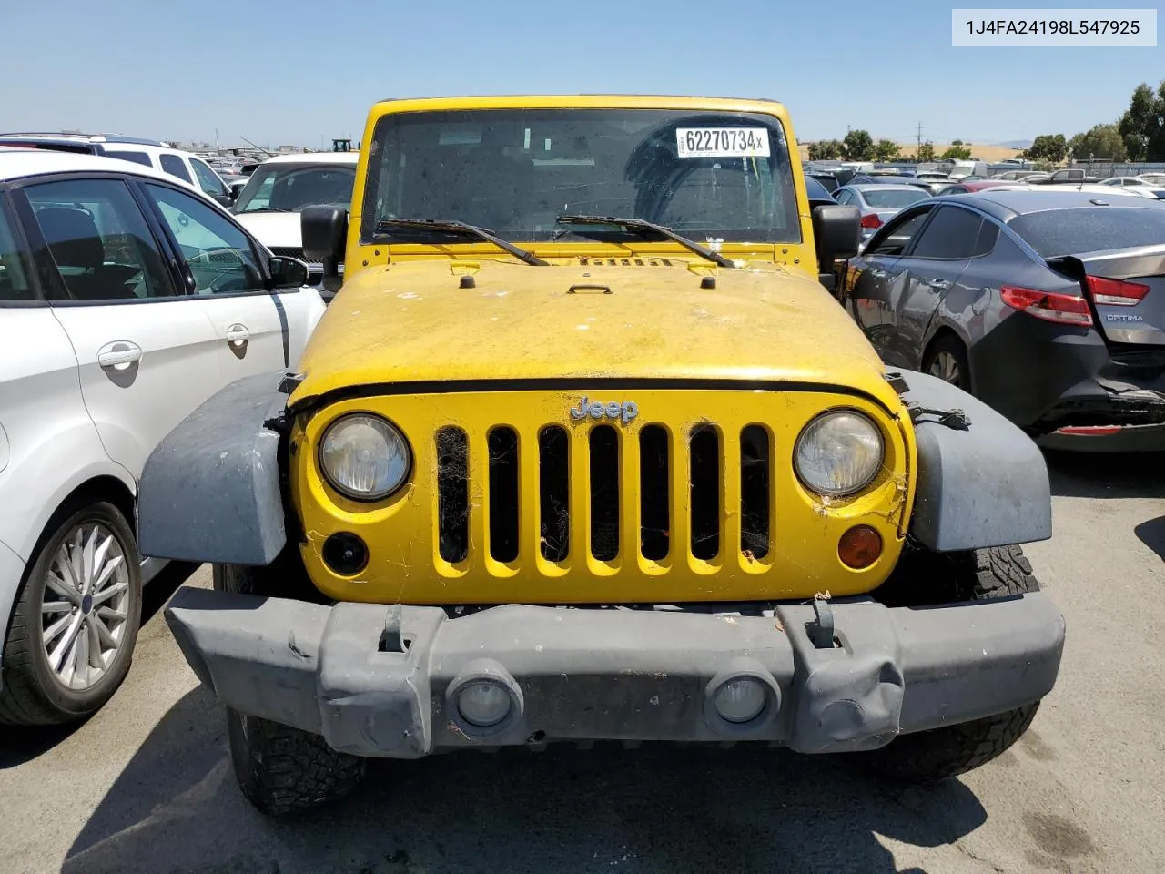 2008 Jeep Wrangler X VIN: 1J4FA24198L547925 Lot: 62270734