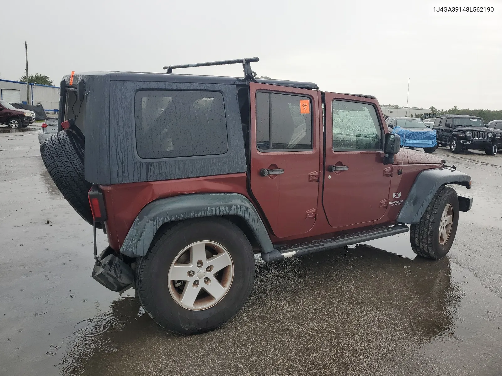 2008 Jeep Wrangler Unlimited X VIN: 1J4GA39148L562190 Lot: 62365844