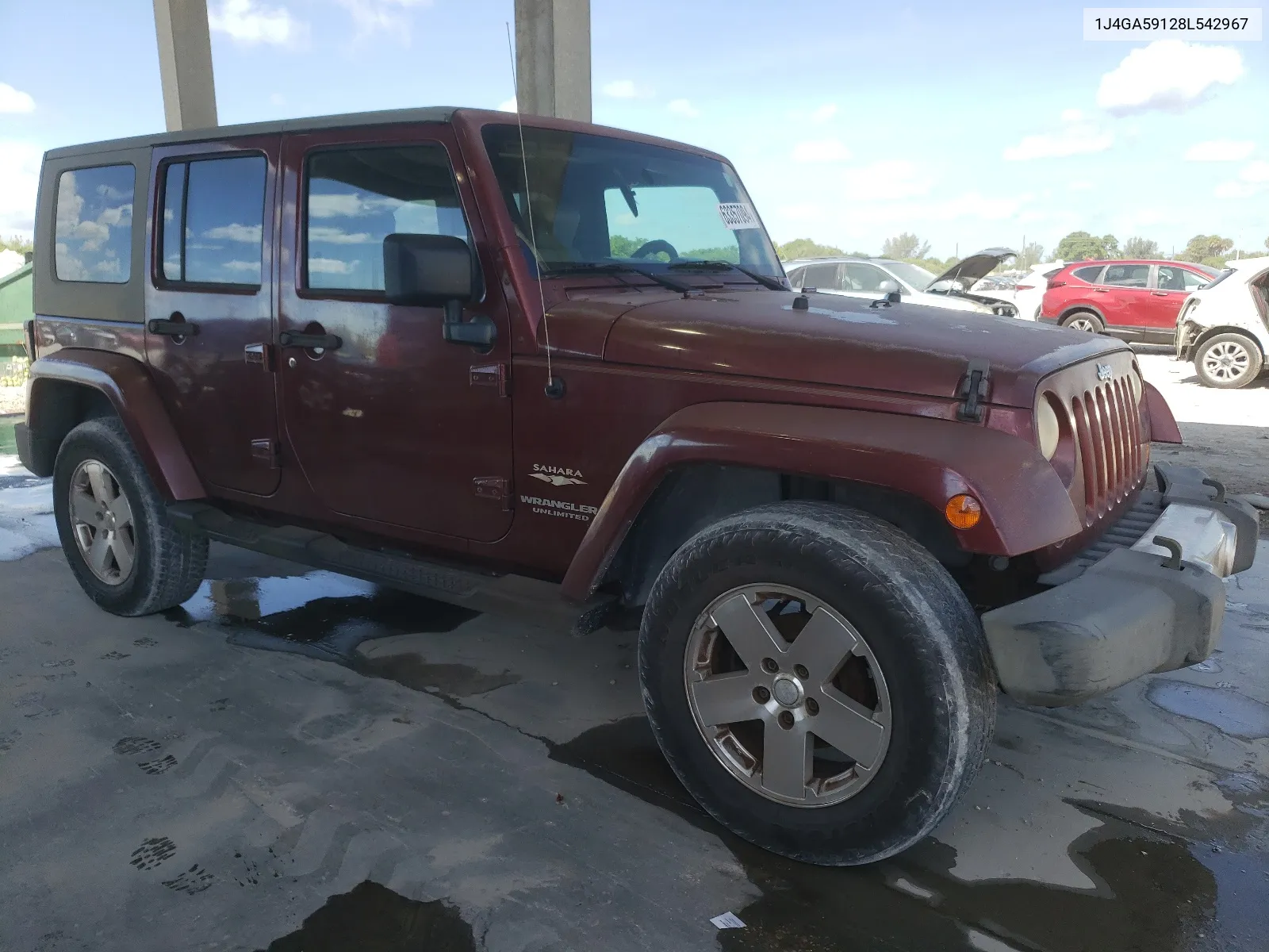 2008 Jeep Wrangler Unlimited Sahara VIN: 1J4GA59128L542967 Lot: 63357094