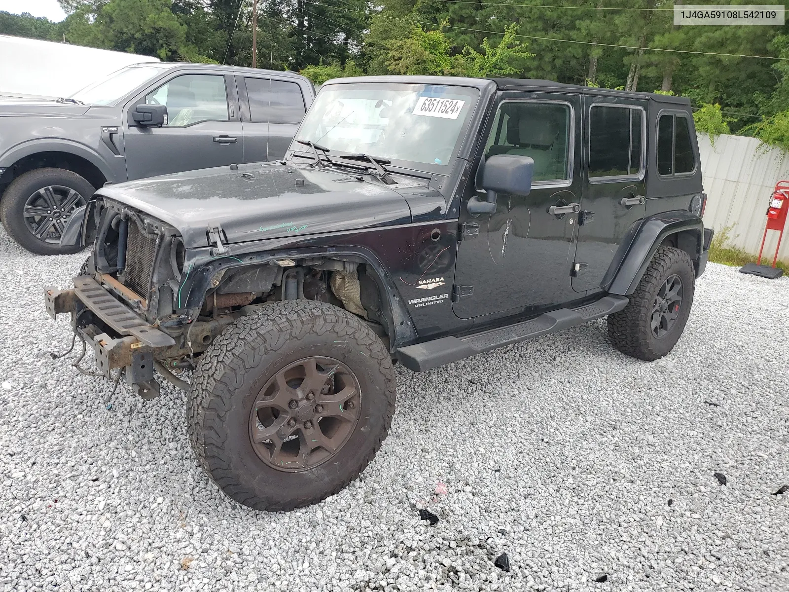 1J4GA59108L542109 2008 Jeep Wrangler Unlimited Sahara