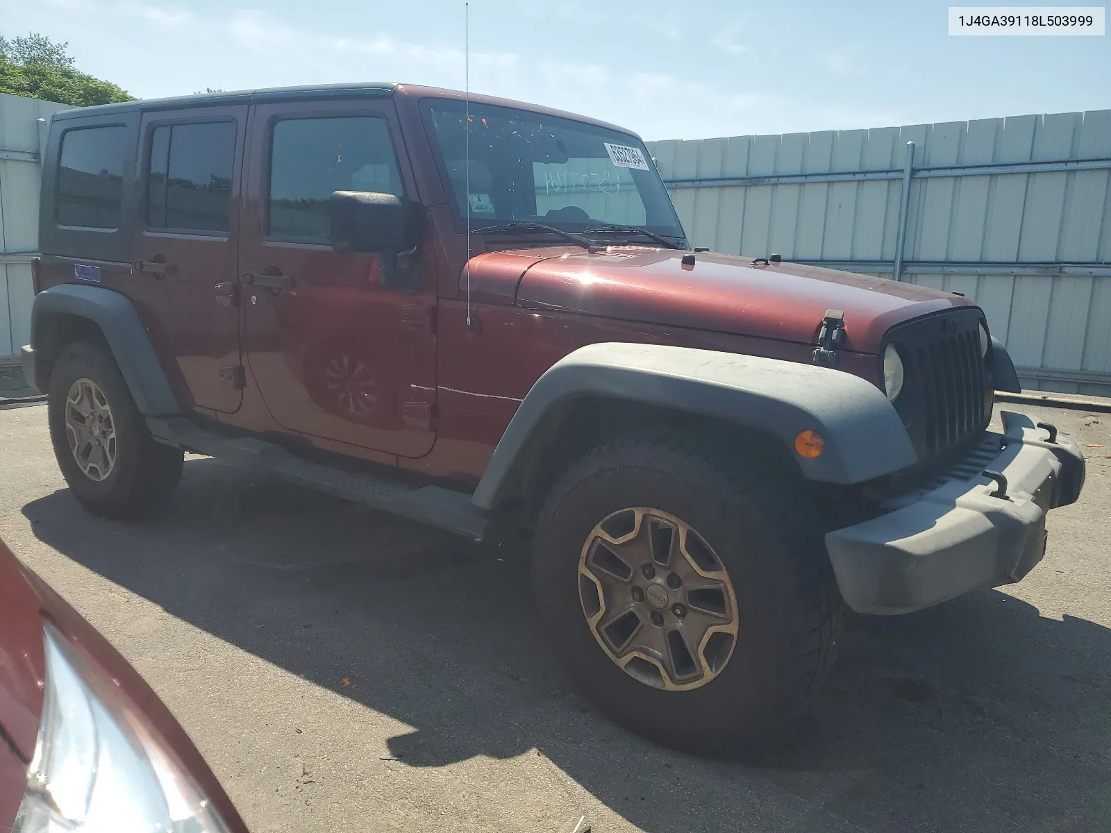 2008 Jeep Wrangler Unlimited X VIN: 1J4GA39118L503999 Lot: 63527964