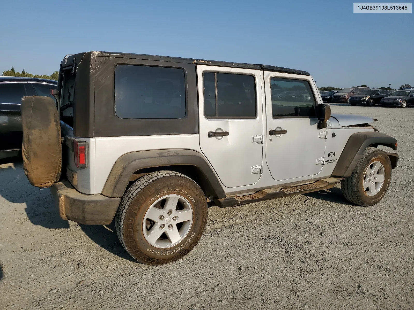 2008 Jeep Wrangler Unlimited X VIN: 1J4GB39198L513645 Lot: 63950924