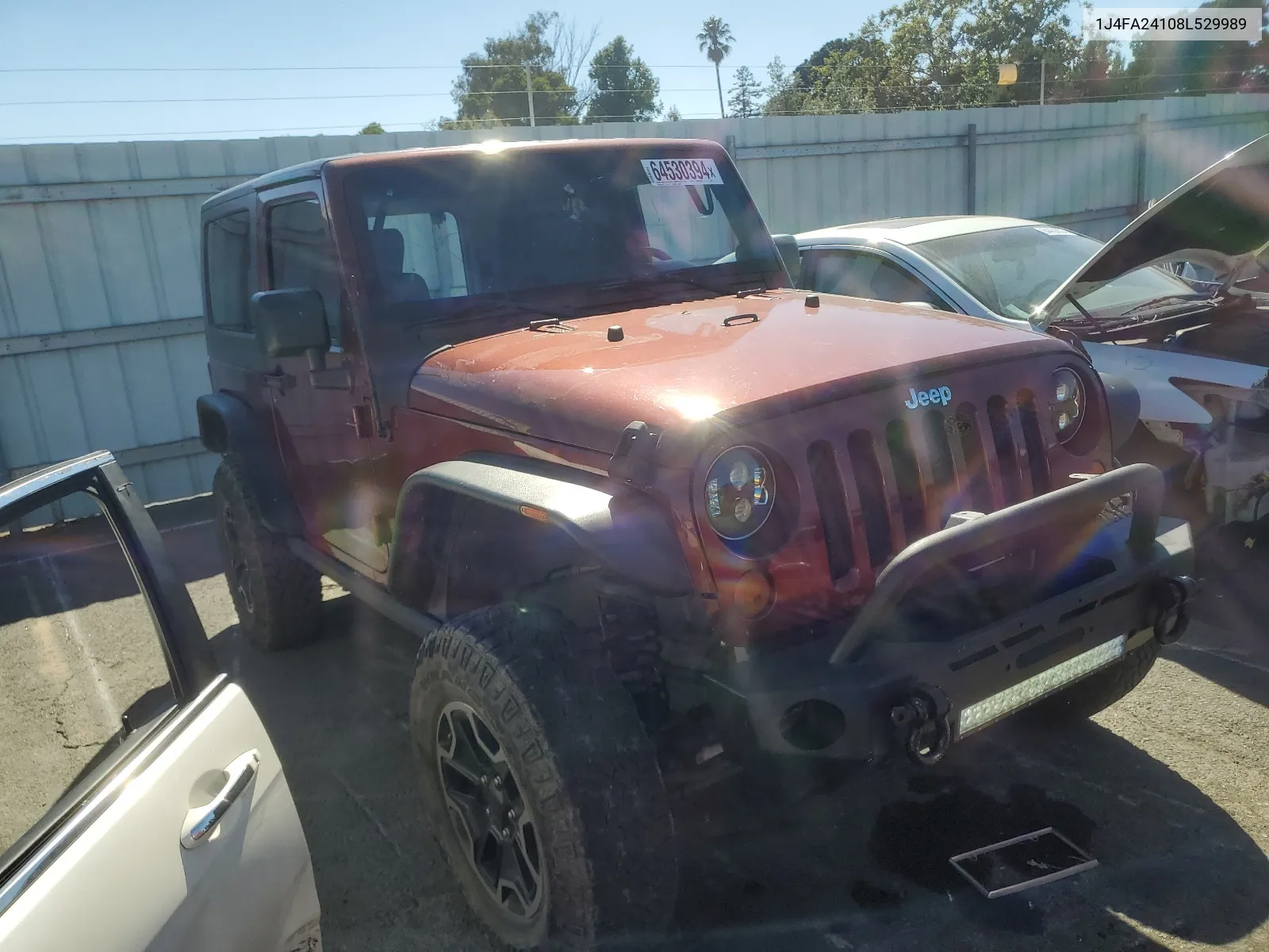 2008 Jeep Wrangler X VIN: 1J4FA24108L529989 Lot: 64530394