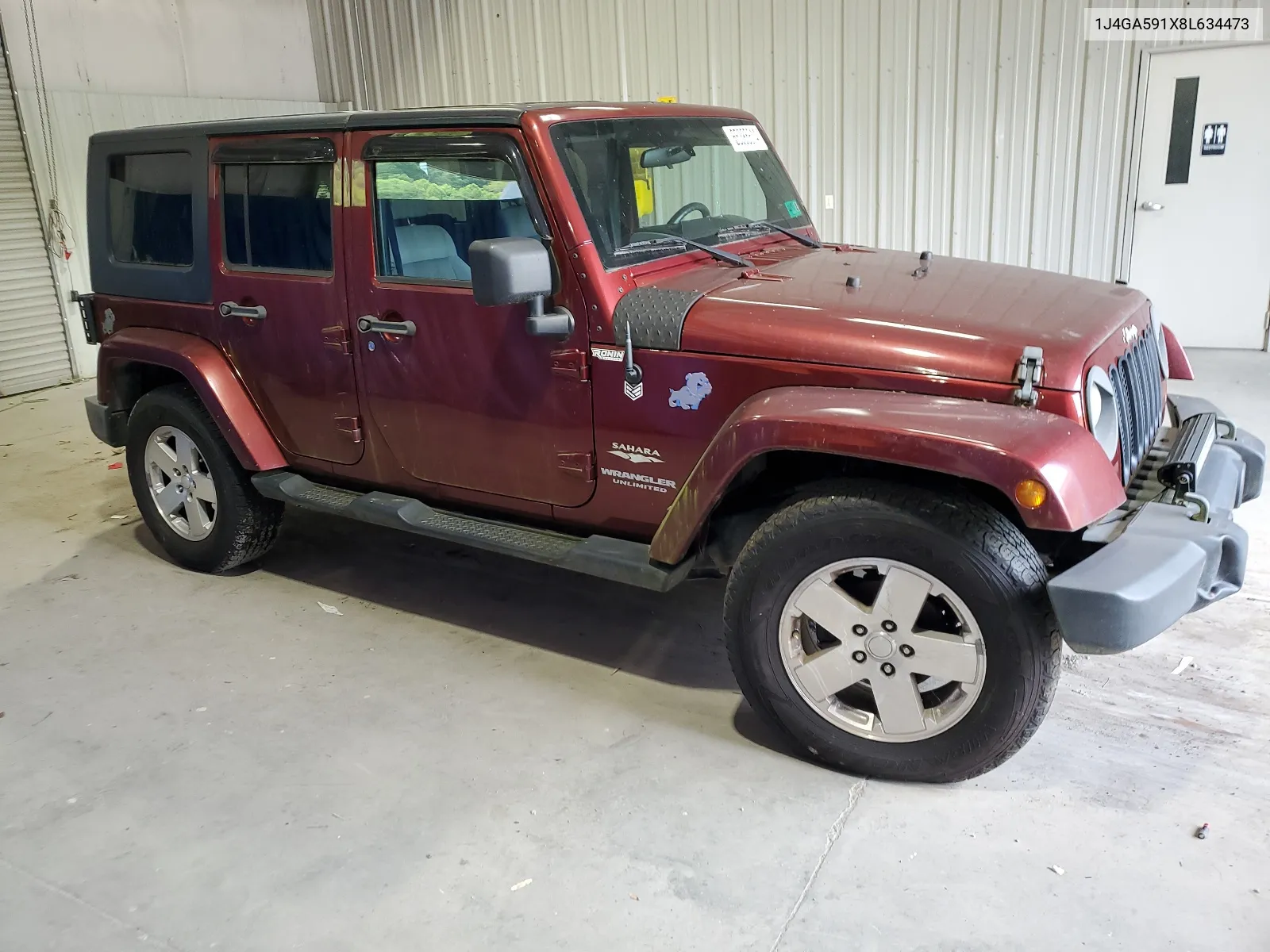 2008 Jeep Wrangler Unlimited Sahara VIN: 1J4GA591X8L634473 Lot: 65385614