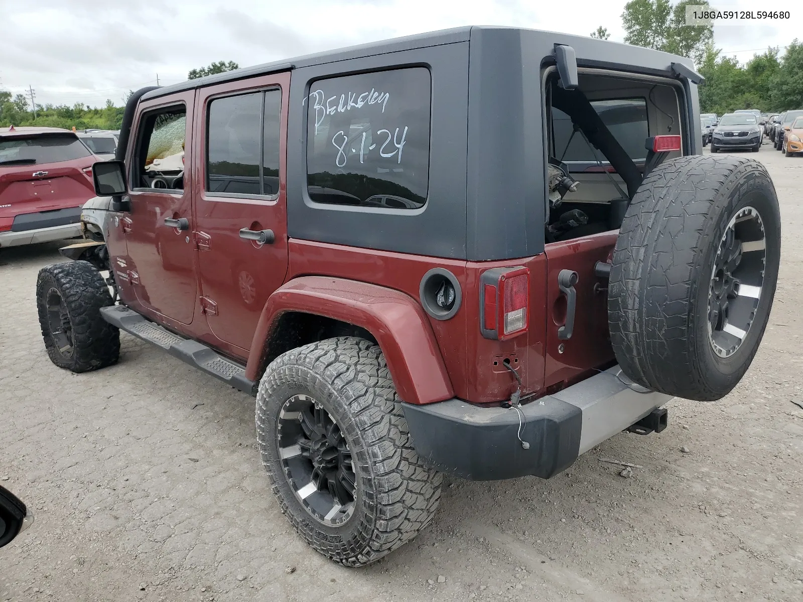 2008 Jeep Wrangler Unlimited Sahara VIN: 1J8GA59128L594680 Lot: 66046944