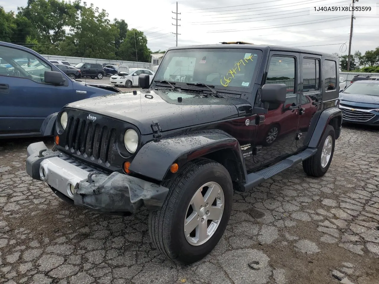 2008 Jeep Wrangler Unlimited Sahara VIN: 1J4GA591X8L553599 Lot: 66747914